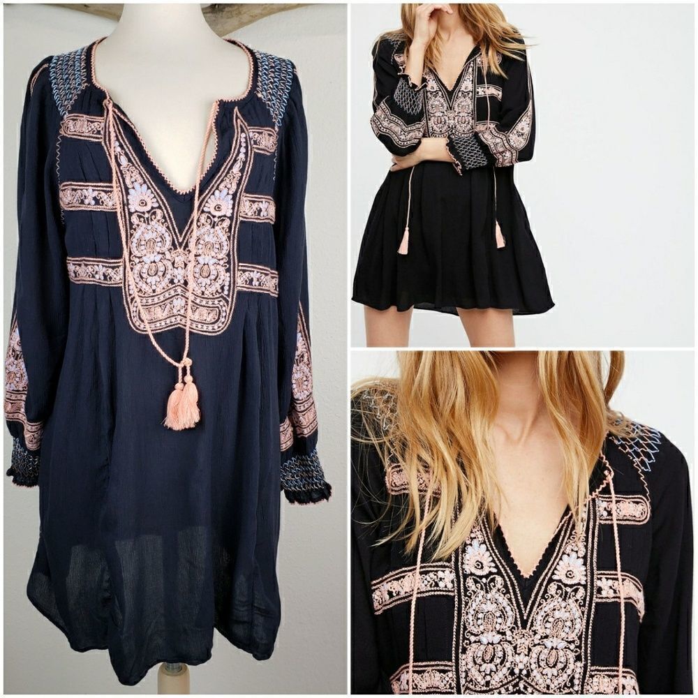 Free people wind willow peasant dress